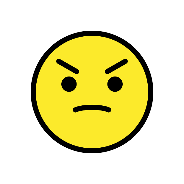Missnöjd emoji