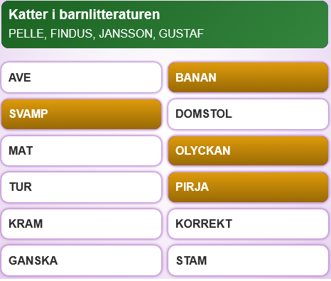 Skärmdump av spelplanen